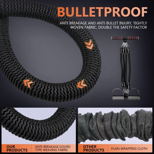 YOLUFER Pedal Resistance Band Elastic Puller Multifunctional Tension Rope Equipment for Indoor Fitness