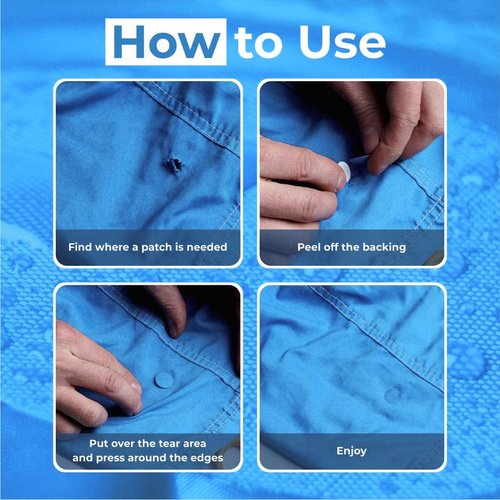 aZengear Repair Patches - Waterproof Self-Adhesive for Jackets, Tents, Shoes & More | 11 Pcs Turquoise