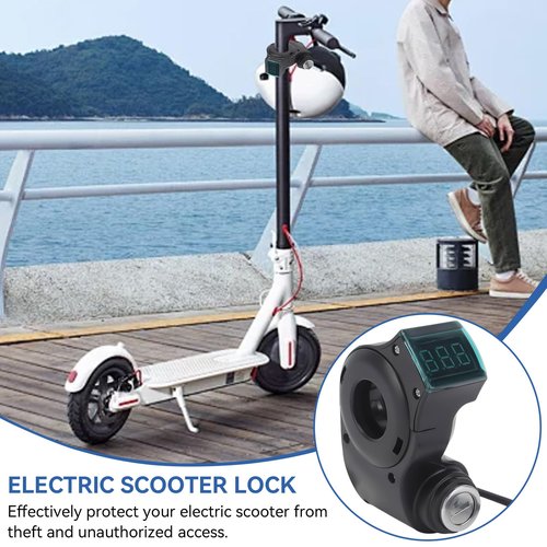 Electric Scooter Handlebar Switch Lock, 3 Pin Digital Battery Power Display Switch Lock with Keys Handlebar Control Lock for Kugoo G2 Pro Replacement