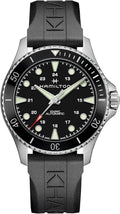 Hamilton Khaki Navy Automatic Men's Watch - 43mm Swiss Made, Black Dial, 300m Waterproof, Rubber Strap