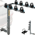 Upgraded Hitch Bike Rack - 4-Bike Carrier for Car, SUV, Truck & RV | 240LBS Max Load, High-Strength Double Arms