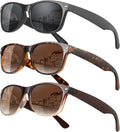 MEETSUN Classic Polarized Sunglasses - Trendy Retro UV Protection for Men & Women | 3 Pack