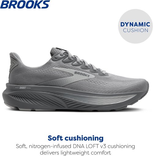 Brooks Ghost 17 Men's Neutral Running Shoes - Lightweight Comfort & Support | Size Options Available