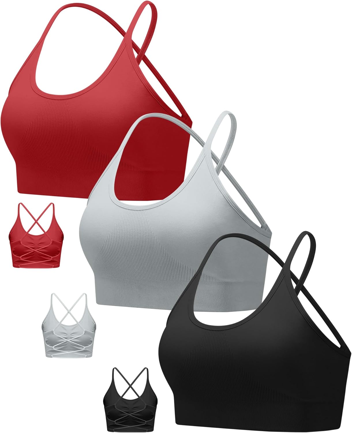 RUNNING GIRL Sports Bra - Supportive Crisscross Back Design with Removable Pads | Medium Support