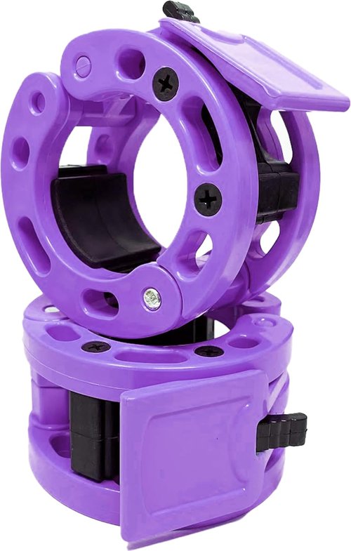 Clout Fitness Olympic Barbell Clamps - Quick Release Locking Weight Clips for 2-Inch Barbells