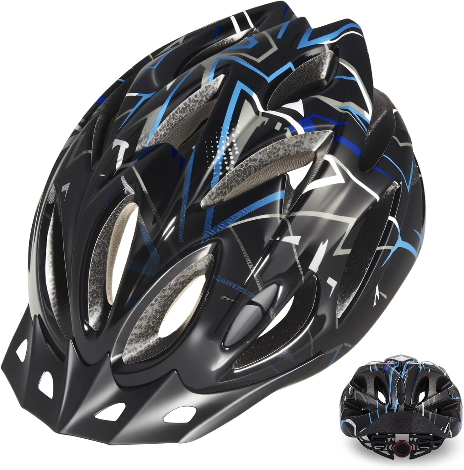 Zacro Bike Helmet - Lightweight CPSC Certified Safety Gear with Removable Pads & Visor for Adults