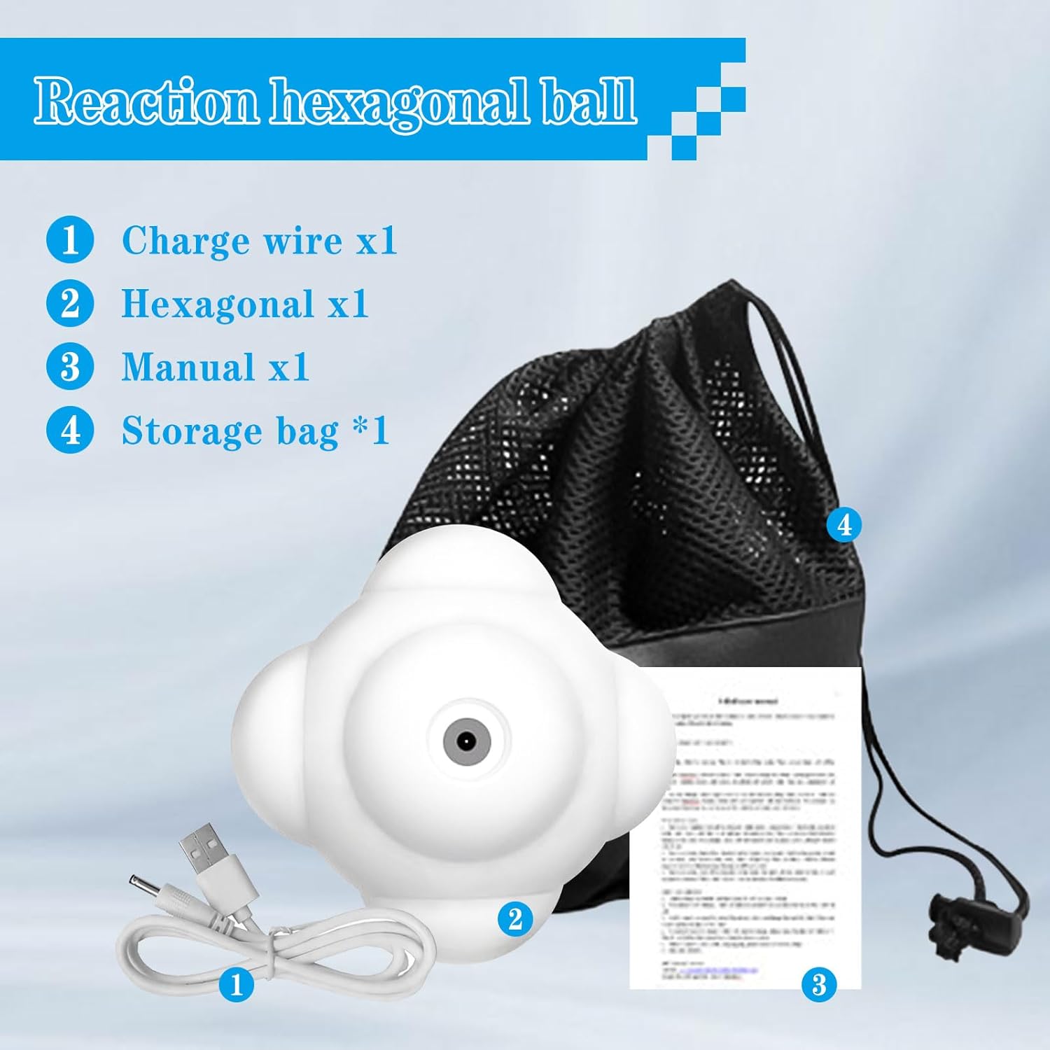 Smart Reaction Ball - Reflex Training Tool with Color-Changing Lights | Rechargeable Silicone Design
