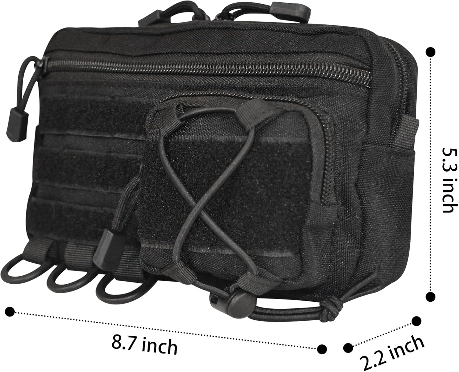 Skiennix Tactical Molle Admin Pouch - Multi-Purpose EDC Tool Organizer for Rucksack & Vest