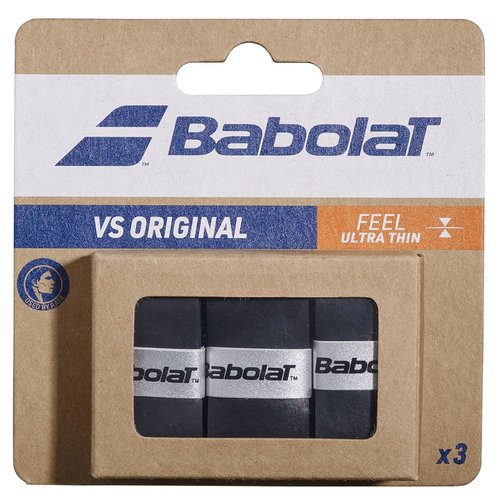 Babolat VS Original Overgrip (3 Per Pack), Black, One Size