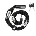eMjollRay Anti-Theft Chain Lock for Scooter & Bike Heavy Duty Alloy Steel Security Lock with 2 Keys, Quick Push-to-Lock Mechanism Portable Waterproof Canvas Covered Motorcycle Lock