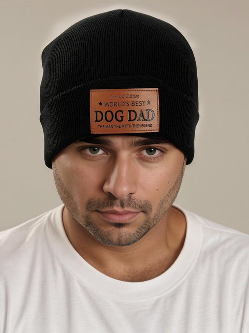 Dog Dad Gifts Best Dog Dad Ever Beanie Hat Animal Lovers Christmas Stocking Stuffers Birthday Stuff Black