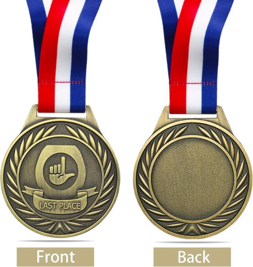 Last Place Medal by Toilet Seat - 3 Inch Loser Trophy Prize for Tournaments & Sports Events