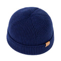 TOP-EX 100% Merino Wool Fisherman Beanie for Men Women | Navy Short Trawler Winter Knit Hat Warm Wool Knit Cap | Beanies for Skiing Running Outdoor Daily Use M/L