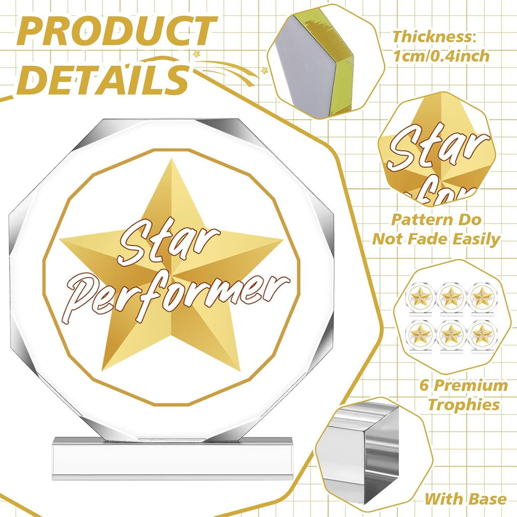 Regine Switzerland Acrylic Trophy Plaques - 4.72" Awards for Kids & Adults | Team Participation Gifts