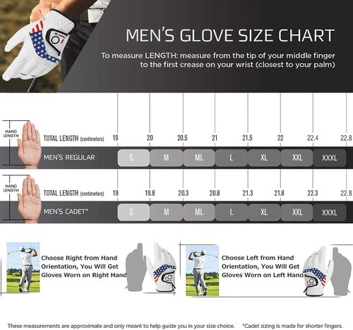 FINGER TEN Golf Gloves - Comfortable All-Weather Grip for Men | 5-Pack in Sizes S-3XL
