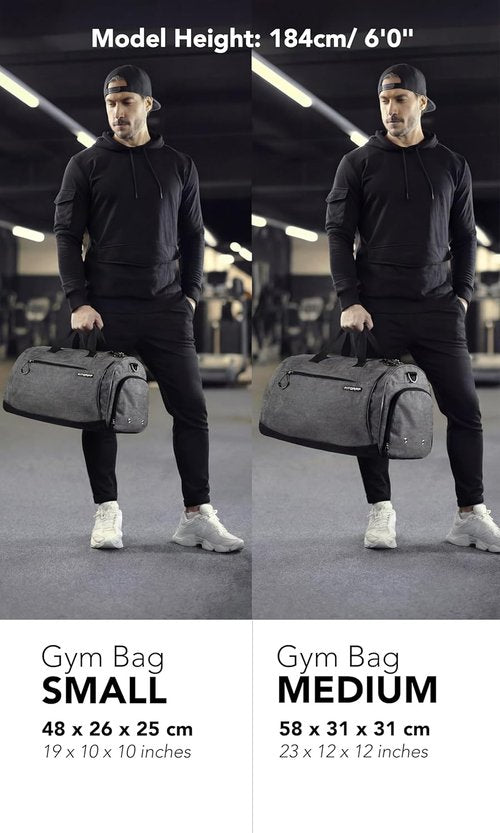Fitgriff® Gym Bag - Versatile Duffle with Shoe & Wet Compartment for Travel, Sports & Fitness