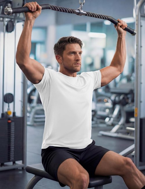 MAGCOMSEN Men's Workout Shirt - Dry Fit Short Sleeve Athletic Tee | UPF 50+ Moisture Wicking for Gym & Outdoor Activities