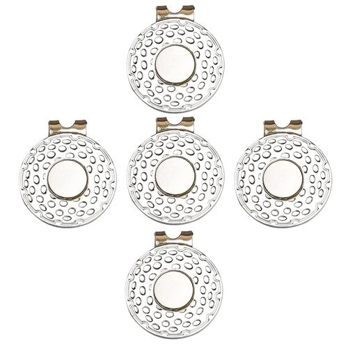 Eshan Magnetic Golf Hat Clips 10 pcs Silver Ball Marker Holders for Golf Gloves Hats Bags Caps Visor Belt