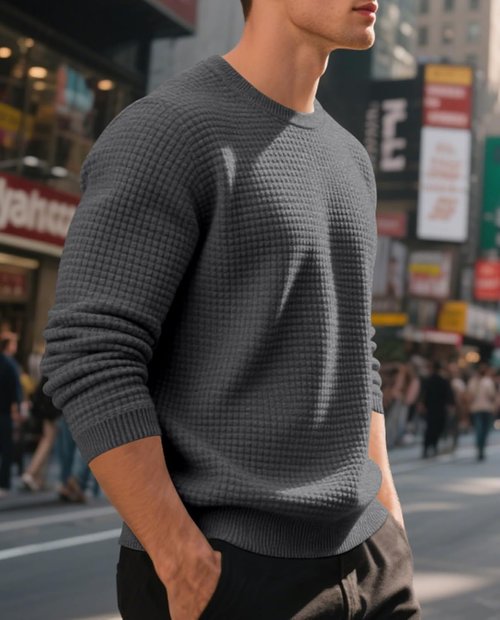 LIZALIG Men's Tee - Breathable Solid Color Round Neck Shirt for Gym & Casual Wear