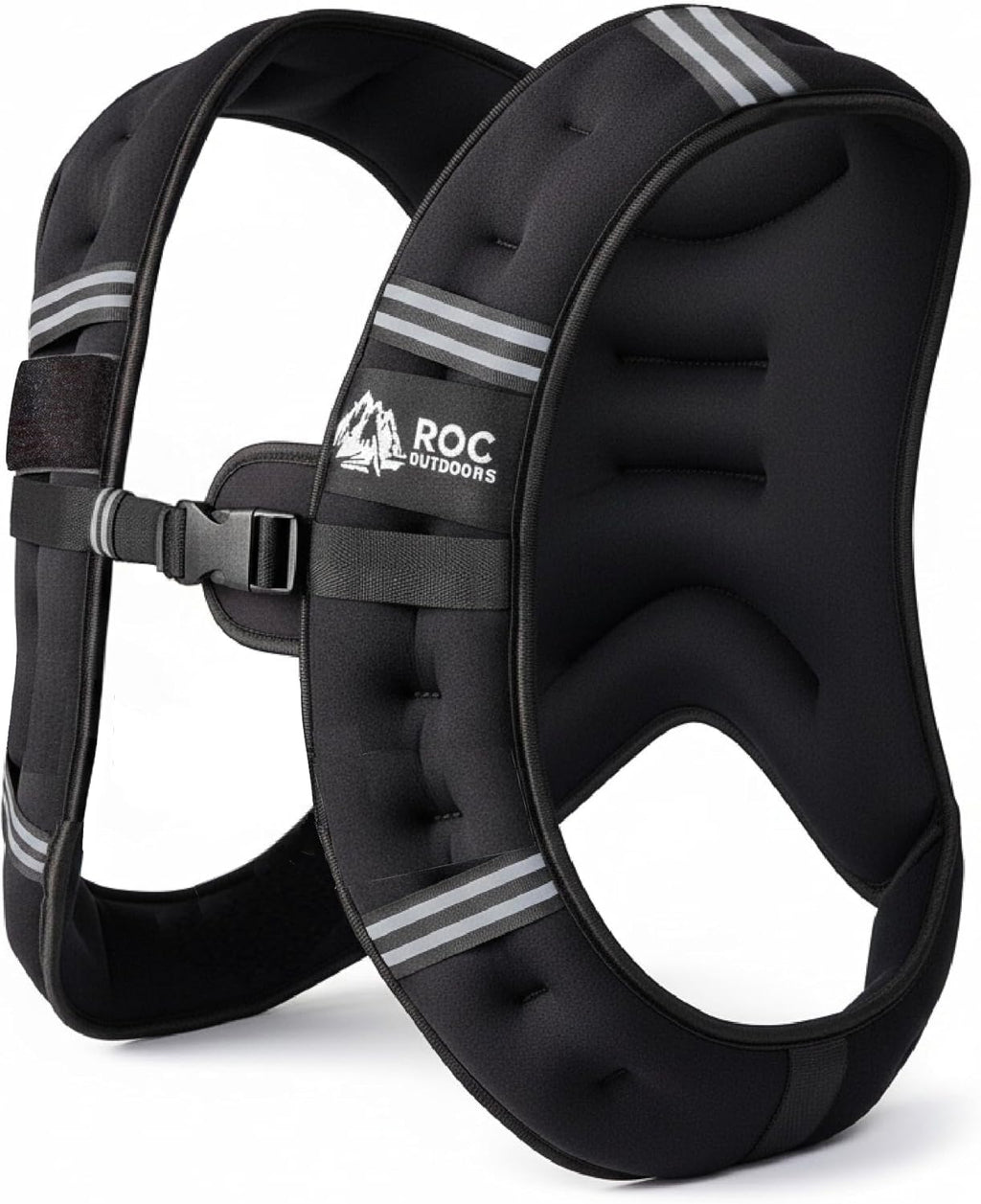 Roc Outdoors Weighted Vest - Rub-Free Technology for Men & Women | 5lb to 30lb Options for Fitness & Training