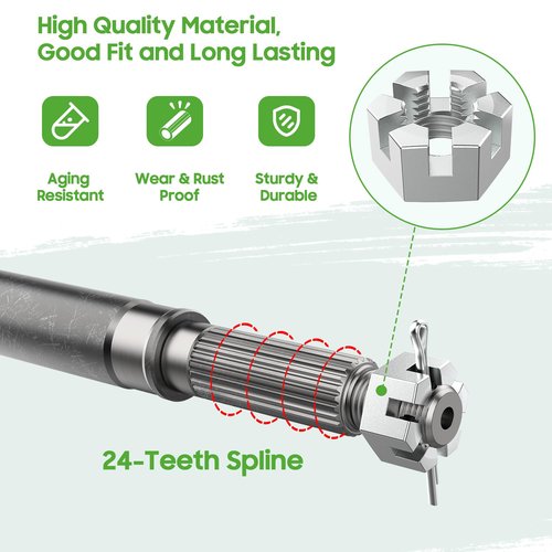10L0L Golf Cart Rear Axle Shaft with Bearing Seal Kit Passenger Side Compactible with for Yamaha G16 G19 G22 1996-2008 Drive 2015-up Golf Cart Replaces JR1-G6512-00-00