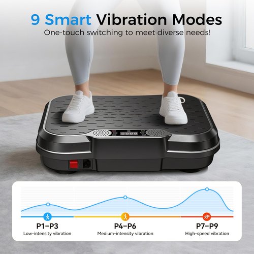 AoraPulse Vibration Plate Exercise Machine, Vibration Plate for Lymphatic Drainage Weight Loss, 400 Lbs Capacity Full Body Workout Vibrate Fitness Platform for Home Women Men