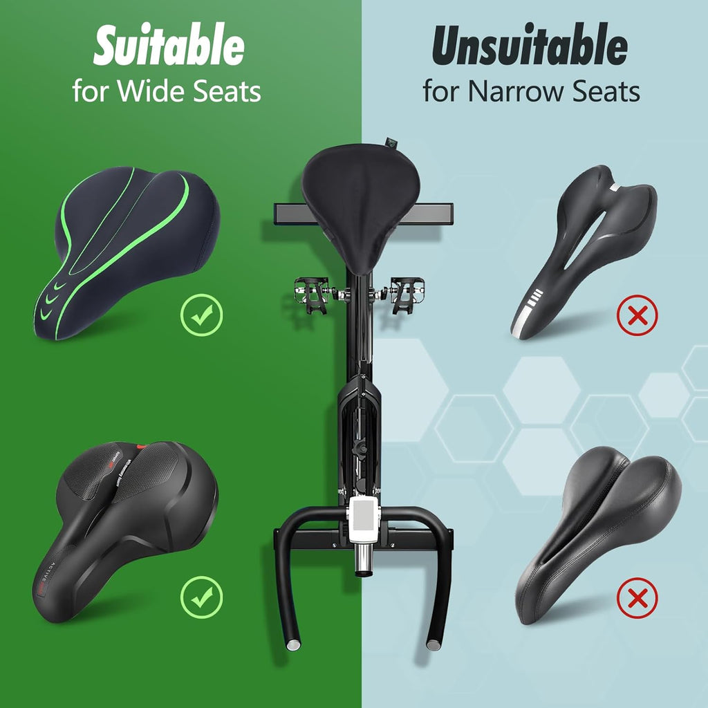 Zacro Bike Seat Cushion - Honeycomb Gel Cover for Ultimate Comfort | Fits Peloton & Mountain Bikes