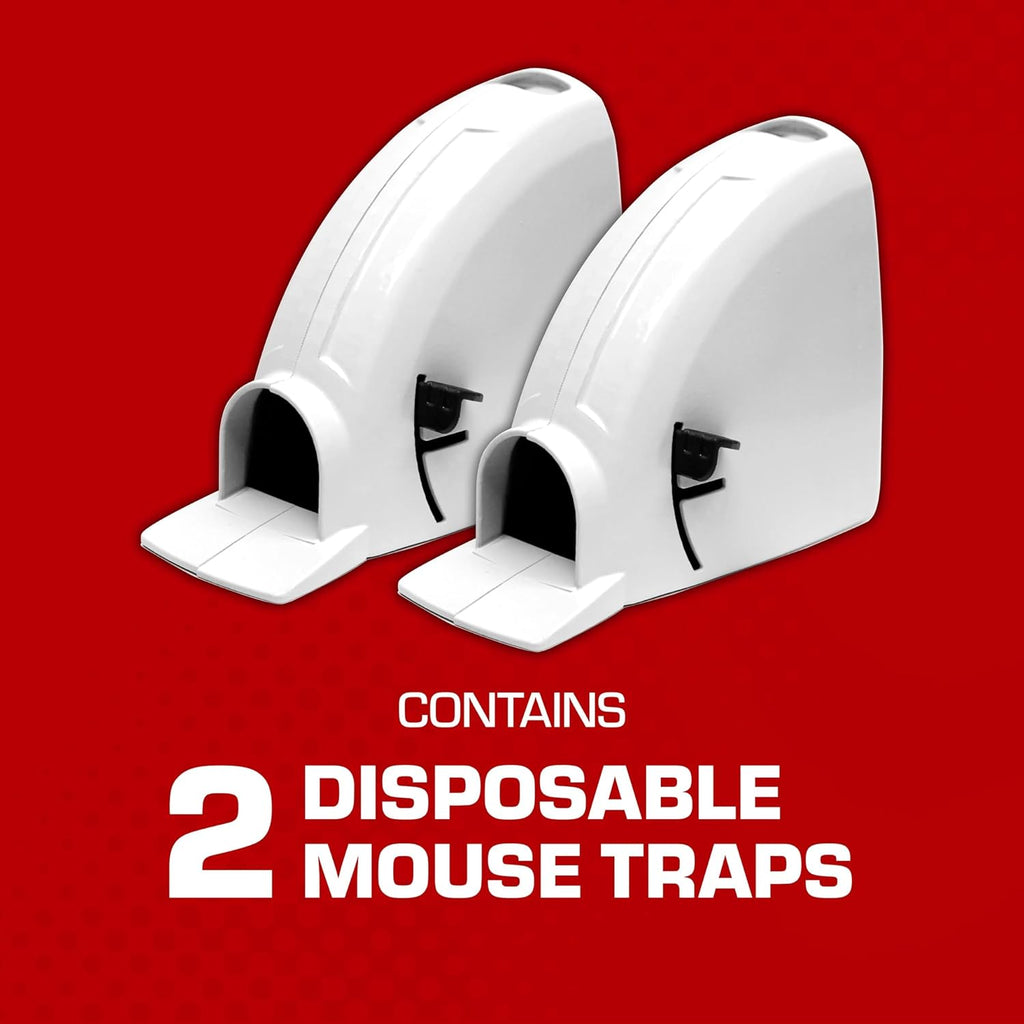 Tomcat Mouse Trap - Kill & Contain Rodents Safely | 2 Traps for Easy Disposal