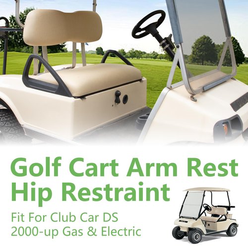 HEOHOU Golf Cart Arm Rest Hip Restraint for Club Car DS 2000-up Gas & Electric, Driver and Passenger Side, OEM# 103246701 101987602 103246801 101985502, 1 Pair