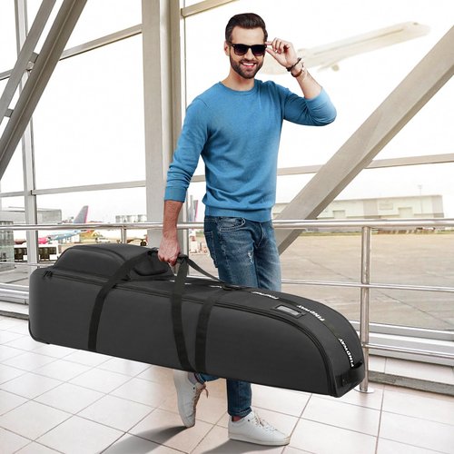 Findway Golf Travel Bag for Airlines 900D Heavy Duty Oxford Golf Travel Case with Wheels, Golf Travel Cover with Club Protector Liner for Men Women