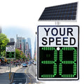 80w Solar LED Radar Speed Signs, Radar Speed Signs, Sign Road Safety Speed Limit Detector, Flashing Speed Limit Indicator,Aluminum Radar Speed Display Road Warning Board(19.6x27.5inch)