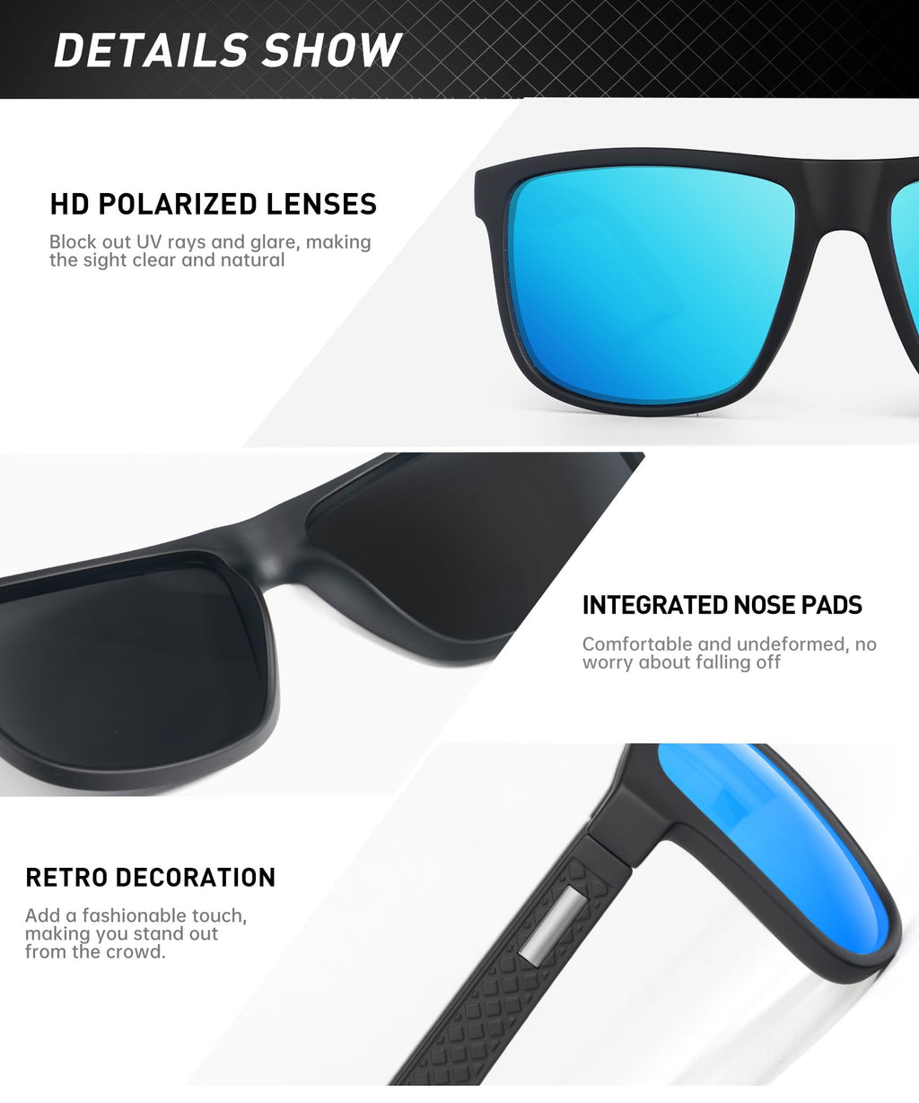KALIYADI Sunglasses-Men Polarized-Sunglasses Mens Sun glasses: Sun Glasses Polarized UV Protection Unisex Driving Fishing Golf