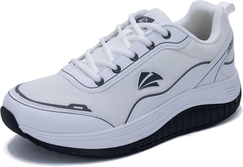 QAUPPE Men's Arch Support Sneakers - Orthotic Walking Shoes for Plantar Fasciitis Relief | Wide Fit