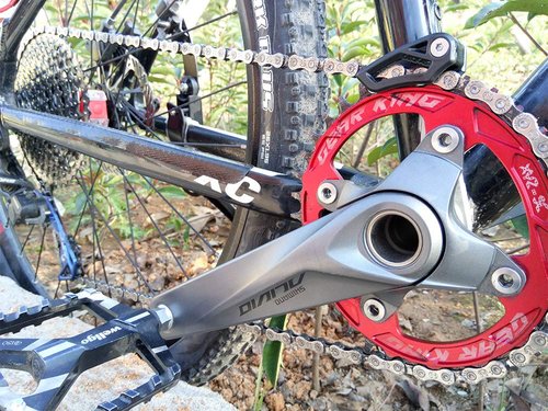 DECKAS Chain Guide BB Mount 7075 Aluminium Alloy Mount Bike Chain Guard MTB Bicycle Chain Protector 30-40T (Red)