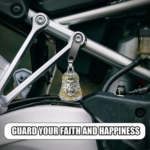 Motorcycle Bell Guardian Angel Drive Away Gremlin, Motorcycle Men Bell, Good Luck Biker Bells, Key Chain for Luck
