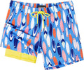 Surf Cuz Men's Swim Trunks - Quick Dry 5-Inch Bathing Suit with Compression Liner & Zipper Pockets