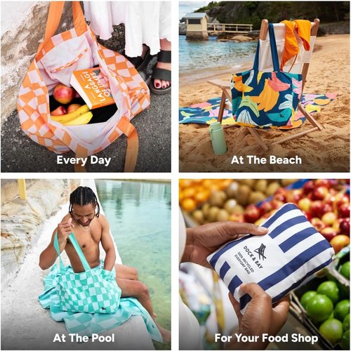 Dock & Bay Everyday Beach Tote Bag - Eco-Friendly Reusable Carrier - Holds Up to 10kg - 100% Recycled Materials