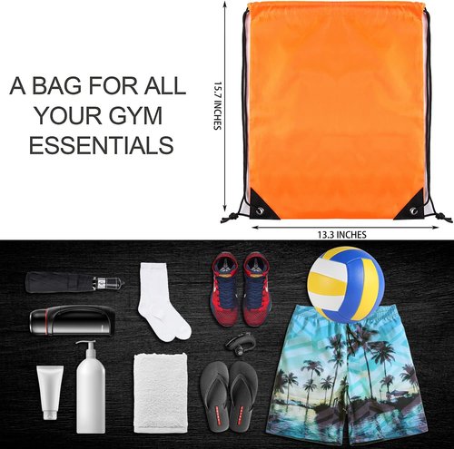 GoodtoU Drawstring Bags - 40 Pack Nylon Cinch Gym Backpacks in 20 Vibrant Colors