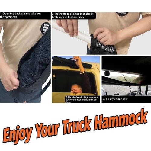 Semi Truck Day Cab Hammock,Portable Truck Bed Sleeping Platform Maximum 400LB,Breathable Material 104 inch Extended Multi-Functional Truck Hammock