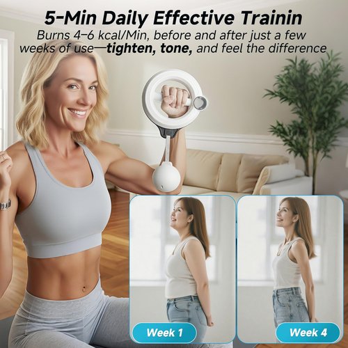 Rocalt Arm and Shoulder Workout Equipment for Men and Women, 360° Hand-Crank Forearm Trainer, Shoulder and Chest Exercise Equipment, Home Fitness Equipment and Gym Workouts