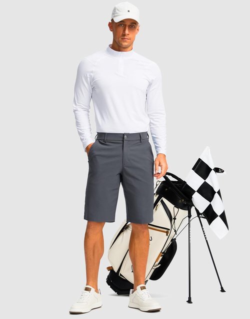 G Gradual Men's Golf Shorts - Quick Dry Stretch Fabric | 11" Inseam, 4 Pockets, Casual Style