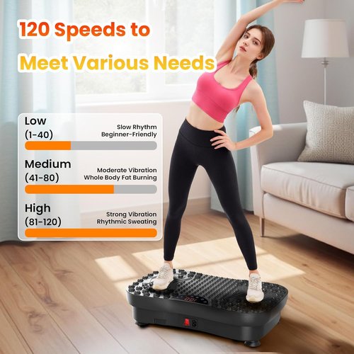 AXV Vibration Plate - Full Body Fitness Machine for Lymphatic Drainage & Weight Loss | Shaker Pad for Home Gym