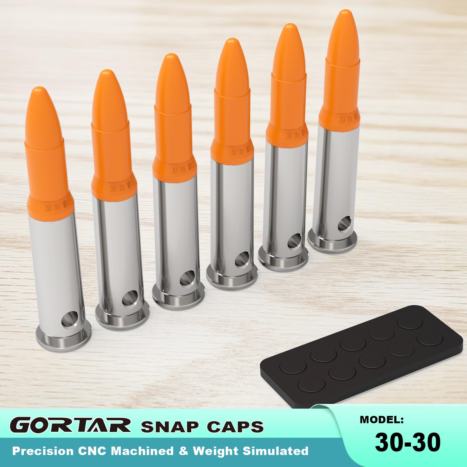 GORTAR 3030 Win Snap Caps Training Dummy Rounds Practice Safe Loading Firing Close to Real Weight -6 Pcs