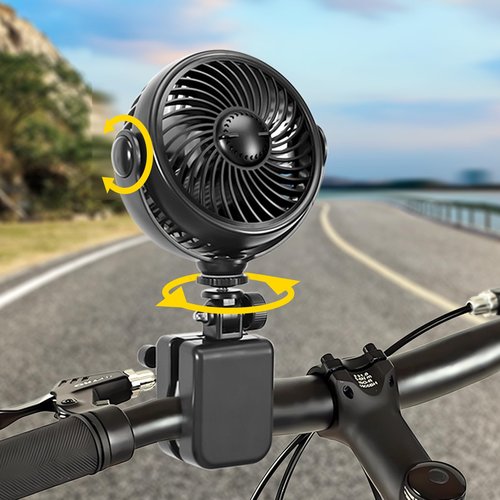 xuenair Clip on Fan for Peloton Bike Treadmill Bed Desk Car Handle Stroller Baby Crib, Rechargeable Portable Small Clip on Fan with Never Fall Adjustable Quiet