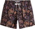 Maamgic Men's Vintage 80s 90s Swim Trunks - 4-Way Stretch Quick-Dry Board Shorts with Mesh Lining