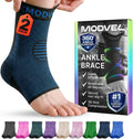 Modvel Ankle Brace - Compression Sleeve for Sprains & Tendonitis Relief | Unisex Support for Running, Basketball, Soccer