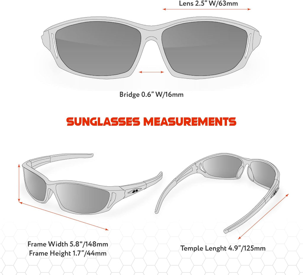 X LOOP Polarized Sports Sunglasses - UV400 Protection for Men | Ideal for Baseball, Running, Cycling, Golf
