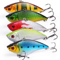 Sougayilang Fishing Lures - Life-Like Minnow VIB Hard Bait with Treble Hook | Perfect for Bass, Trout, Walleye