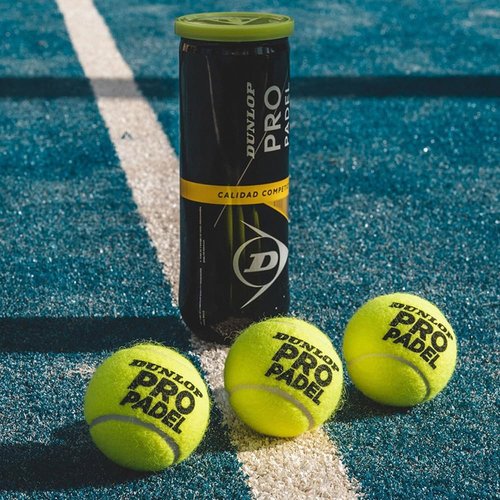 Dunlop Sports Pro Padel Ball, 3-Ball can, Yellow