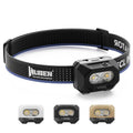 WUBEN H4 LED Headlamp Rechargeable, 800 Lumens Super Bright Head lamp, IP68 Waterproof headlamp with Motion Sensor, Headlight Flashlight 10 Modes with Red Light, for Camping Fishing& Hiking Gear